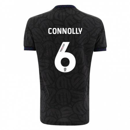 Kandiny Niño Camiseta Megan Connolly #6 Negro 2ª Equipación 2023/24 La Camisa Chile