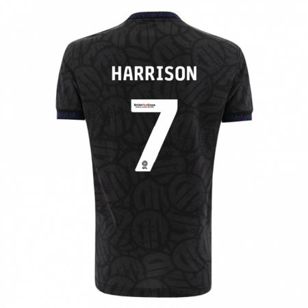 Kandiny Niño Camiseta Abi Harrison #7 Negro 2ª Equipación 2023/24 La Camisa Chile