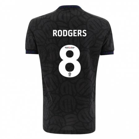 Kandiny Niño Camiseta Amy Rodgers #8 Negro 2ª Equipación 2023/24 La Camisa Chile