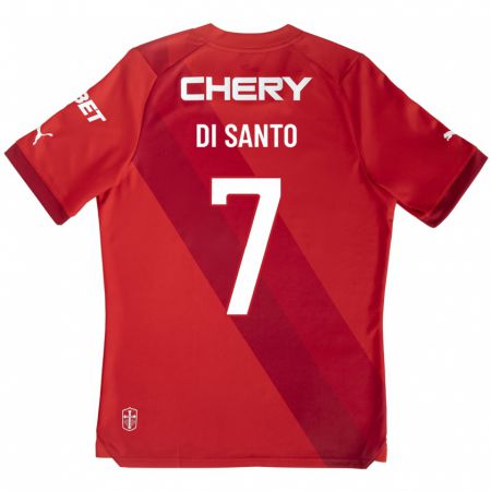 Kandiny Niño Camiseta Franco Di Santo #7 Rojo 2ª Equipación 2023/24 La Camisa Chile