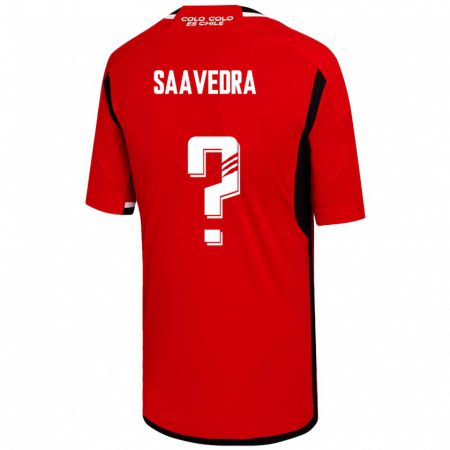 Kandiny Niño Camiseta Danilo Saavedra #0 Rojo 2ª Equipación 2023/24 La Camisa Chile