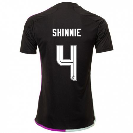 Kandiny Niño Camiseta Graeme Shinnie #4 Negro 2ª Equipación 2023/24 La Camisa Chile