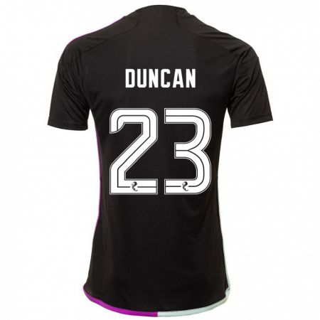 Kandiny Niño Camiseta Ryan Duncan #23 Negro 2ª Equipación 2023/24 La Camisa Chile