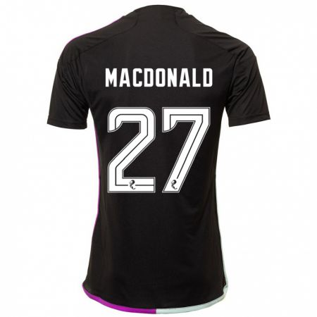 Kandiny Niño Camiseta Angus Macdonald #27 Negro 2ª Equipación 2023/24 La Camisa Chile