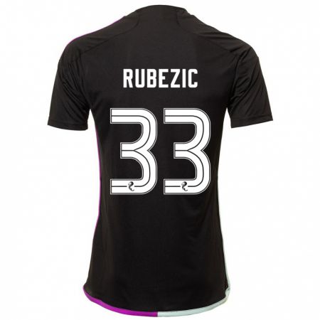 Kandiny Niño Camiseta Slobodan Rubezic #33 Negro 2ª Equipación 2023/24 La Camisa Chile