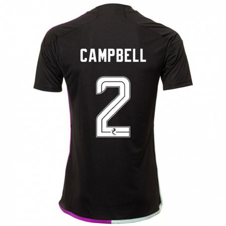 Kandiny Niño Camiseta Loren Campbell #2 Negro 2ª Equipación 2023/24 La Camisa Chile