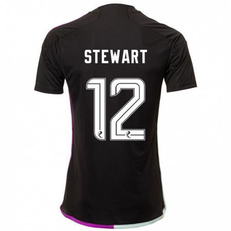 Kandiny Niño Camiseta Hannah Stewart #12 Negro 2ª Equipación 2023/24 La Camisa Chile