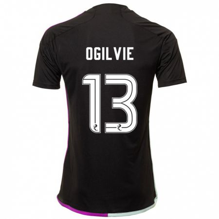 Kandiny Niño Camiseta Francesca Ogilvie #13 Negro 2ª Equipación 2023/24 La Camisa Chile