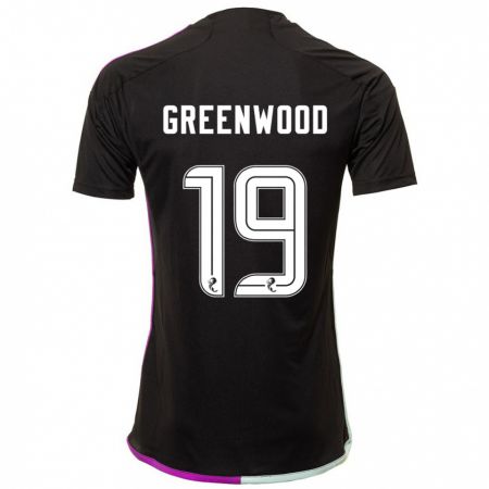 Kandiny Niño Camiseta Brodie Greenwood #19 Negro 2ª Equipación 2023/24 La Camisa Chile