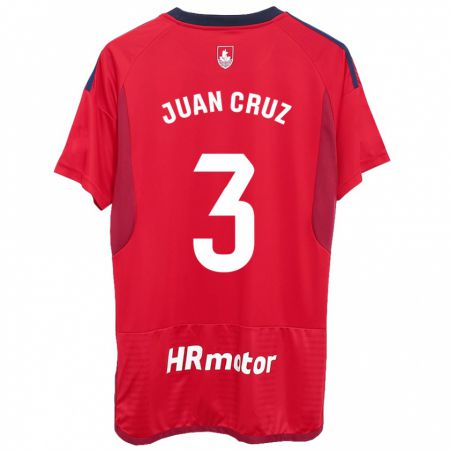 Kandiny Hombre Camiseta Juan Cruz #3 Rojo 1ª Equipación 2023/24 La Camisa Chile