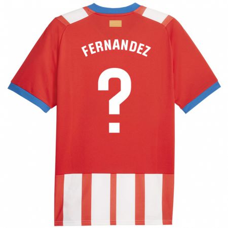 Kandiny Hombre Camiseta Marc Fernández #0 Rojo Blanco 1ª Equipación 2023/24 La Camisa Chile