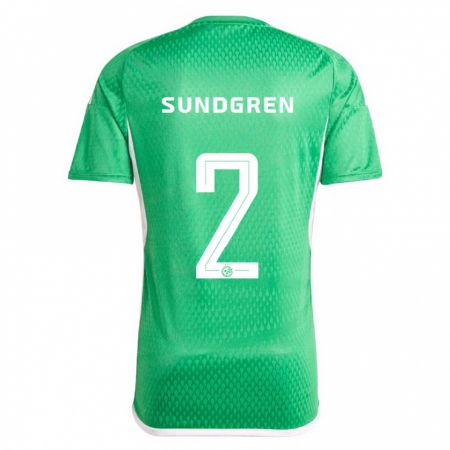 Kandiny Hombre Camiseta Daniel Sundgren #2 Blanco Azul 1ª Equipación 2023/24 La Camisa Chile