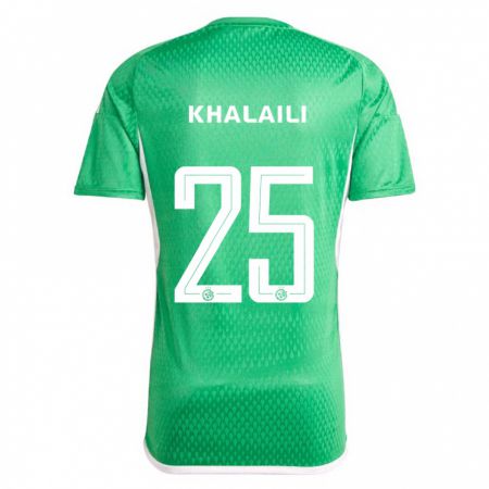 Kandiny Hombre Camiseta Anan Khalaili #25 Blanco Azul 1ª Equipación 2023/24 La Camisa Chile