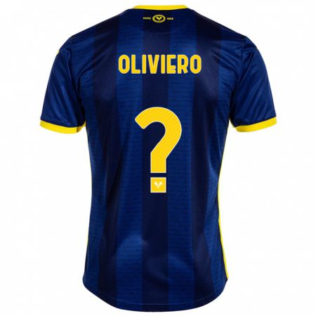 Kandiny Hombre Camiseta Davide Oliviero #0 Armada 1ª Equipación 2023/24 La Camisa Chile