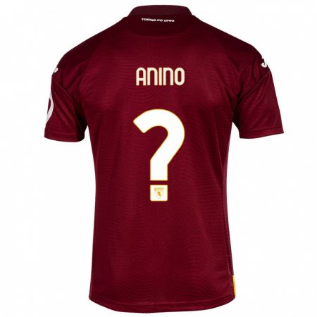 Kandiny Hombre Camiseta Riccardo Anino #0 Rojo Oscuro 1ª Equipación 2023/24 La Camisa Chile