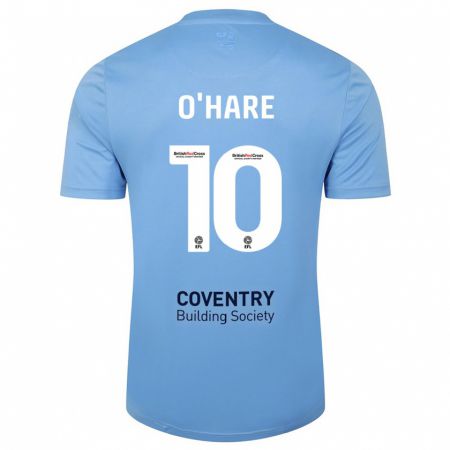 Kandiny Hombre Camiseta Callum O'hare #10 Cielo Azul 1ª Equipación 2023/24 La Camisa Chile