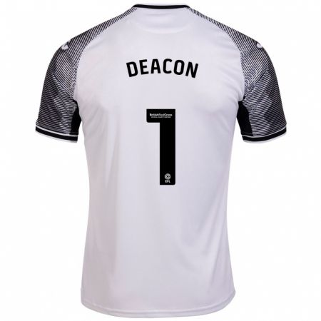 Kandiny Hombre Camiseta Chelsea Deacon #1 Blanco 1ª Equipación 2023/24 La Camisa Chile