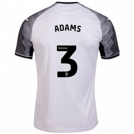 Kandiny Hombre Camiseta Sarah Adams #3 Blanco 1ª Equipación 2023/24 La Camisa Chile