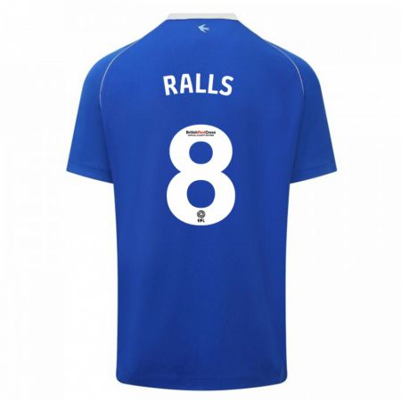 Kandiny Hombre Camiseta Joe Ralls #8 Azul 1ª Equipación 2023/24 La Camisa Chile