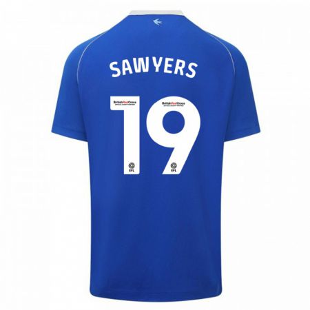 Kandiny Hombre Camiseta Romaine Sawyers #19 Azul 1ª Equipación 2023/24 La Camisa Chile