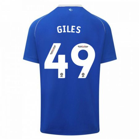 Kandiny Hombre Camiseta Luey Giles #49 Azul 1ª Equipación 2023/24 La Camisa Chile
