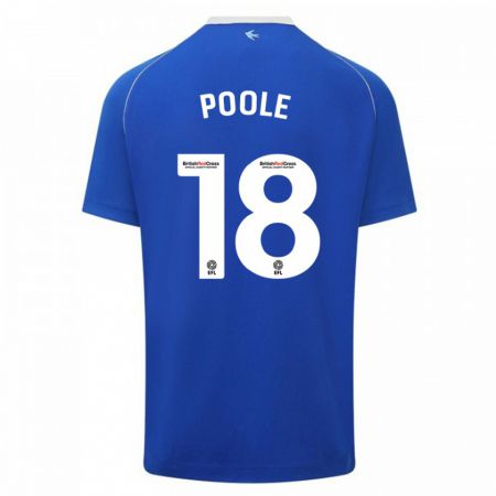 Kandiny Hombre Camiseta Phoebie Poole #18 Azul 1ª Equipación 2023/24 La Camisa Chile