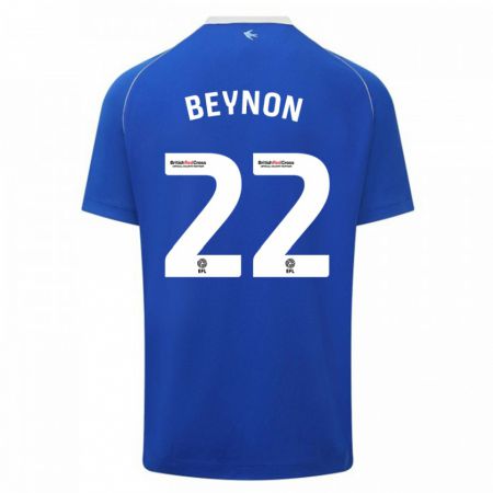 Kandiny Hombre Camiseta Emma Beynon #22 Azul 1ª Equipación 2023/24 La Camisa Chile