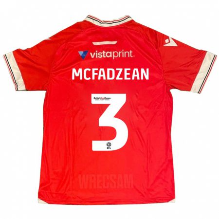 Kandiny Hombre Camiseta Callum Mcfadzean #3 Rojo 1ª Equipación 2023/24 La Camisa Chile