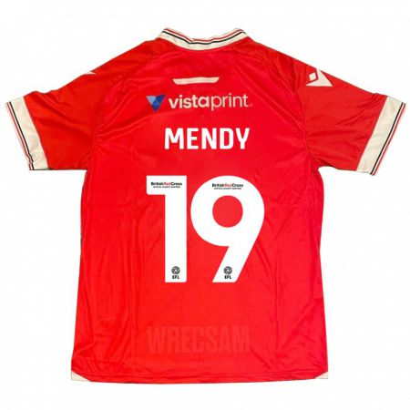 Kandiny Hombre Camiseta Jacob Mendy #19 Rojo 1ª Equipación 2023/24 La Camisa Chile
