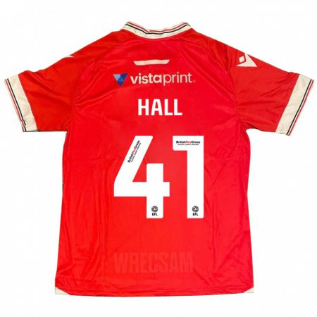 Kandiny Hombre Camiseta Liam Hall #41 Rojo 1ª Equipación 2023/24 La Camisa Chile