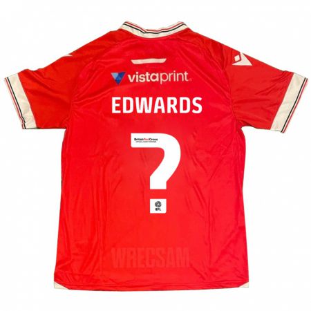 Kandiny Hombre Camiseta Callum Edwards #0 Rojo 1ª Equipación 2023/24 La Camisa Chile