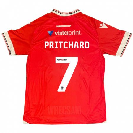 Kandiny Hombre Camiseta Rebecca Pritchard #7 Rojo 1ª Equipación 2023/24 La Camisa Chile