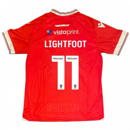 Kandiny Hombre Camiseta Amber Lightfoot #11 Rojo 1ª Equipación 2023/24 La Camisa Chile