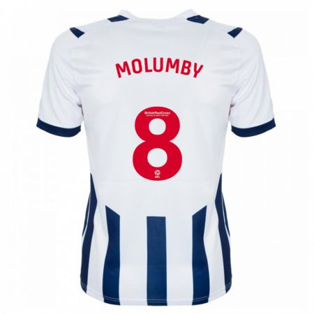 Kandiny Hombre Camiseta Jayson Molumby #8 Blanco 1ª Equipación 2023/24 La Camisa Chile