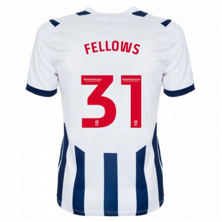 Kandiny Hombre Camiseta Tom Fellows #31 Blanco 1ª Equipación 2023/24 La Camisa Chile