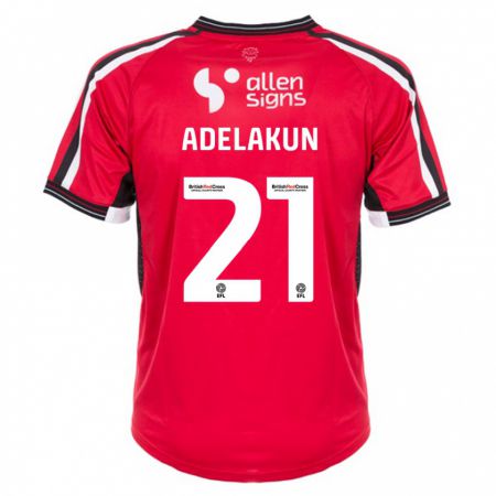 Kandiny Hombre Camiseta Hakeeb Adelakun #21 Rojo 1ª Equipación 2023/24 La Camisa Chile