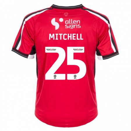 Kandiny Hombre Camiseta Alex Mitchell #25 Rojo 1ª Equipación 2023/24 La Camisa Chile