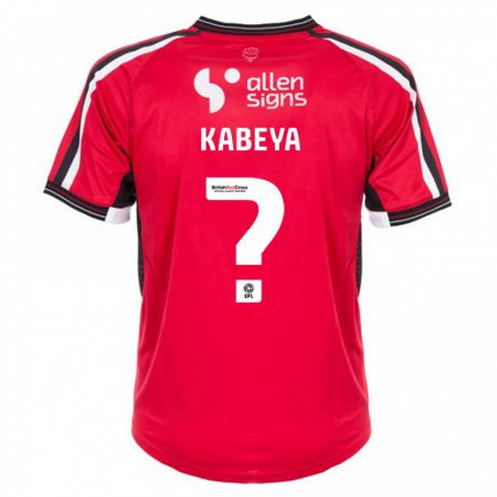 Kandiny Hombre Camiseta Nathan Kabeya #0 Rojo 1ª Equipación 2023/24 La Camisa Chile