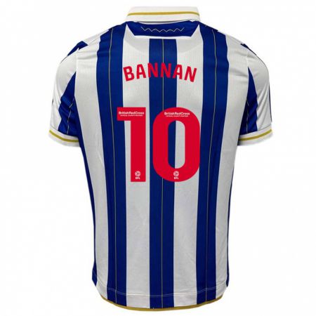 Kandiny Hombre Camiseta Barry Bannan #10 Azul Blanco 1ª Equipación 2023/24 La Camisa Chile