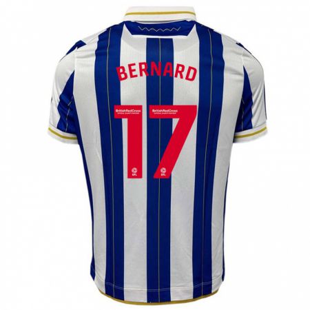 Kandiny Hombre Camiseta Di'shon Bernard #17 Azul Blanco 1ª Equipación 2023/24 La Camisa Chile