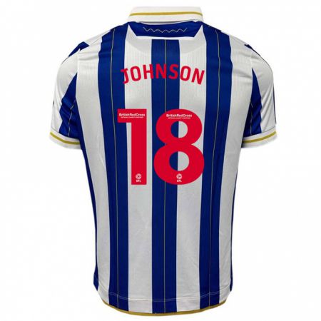 Kandiny Hombre Camiseta Marvin Johnson #18 Azul Blanco 1ª Equipación 2023/24 La Camisa Chile