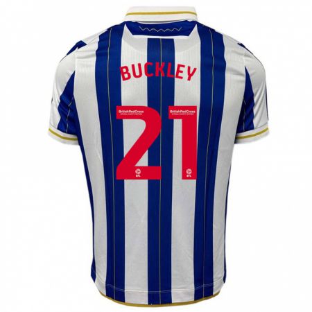 Kandiny Hombre Camiseta John Buckley #21 Azul Blanco 1ª Equipación 2023/24 La Camisa Chile