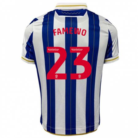 Kandiny Hombre Camiseta Akin Famewo #23 Azul Blanco 1ª Equipación 2023/24 La Camisa Chile