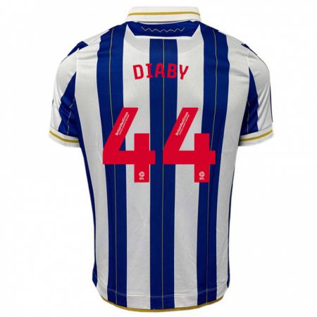 Kandiny Hombre Camiseta Momo Diaby #44 Azul Blanco 1ª Equipación 2023/24 La Camisa Chile