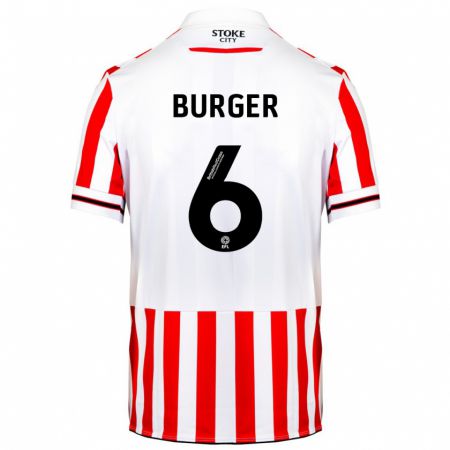 Kandiny Hombre Camiseta Wouter Burger #6 Rojo Blanco 1ª Equipación 2023/24 La Camisa Chile