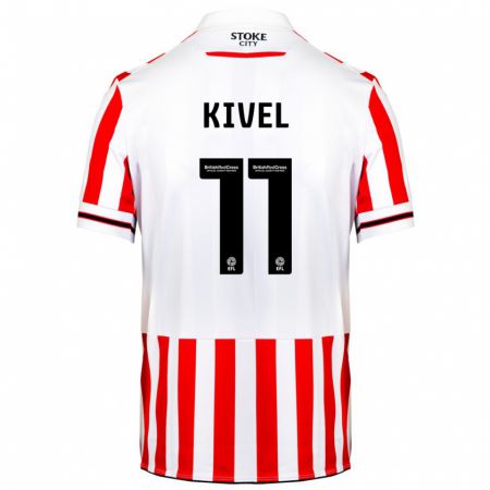 Kandiny Hombre Camiseta Roisin Kivel #11 Rojo Blanco 1ª Equipación 2023/24 La Camisa Chile