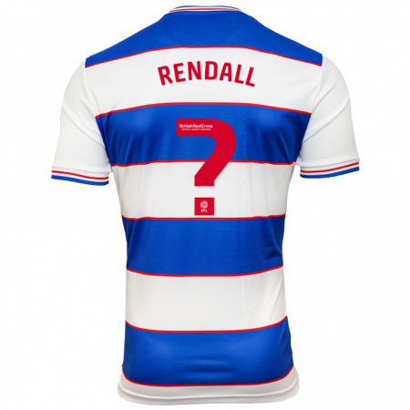 Kandiny Hombre Camiseta Trent Rendall #0 Blanco Azul 1ª Equipación 2023/24 La Camisa Chile