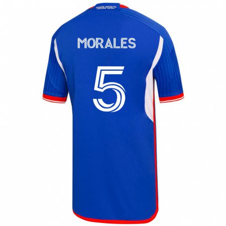 Kandiny Hombre Camiseta Mariana Morales #5 Azul 1ª Equipación 2023/24 La Camisa Chile
