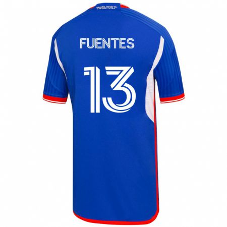 Kandiny Hombre Camiseta Karen Fuentes #13 Azul 1ª Equipación 2023/24 La Camisa Chile