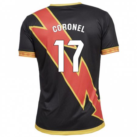 Kandiny Hombre Camiseta Mariela Del Carmen Coronel #17 Negro 2ª Equipación 2023/24 La Camisa Chile